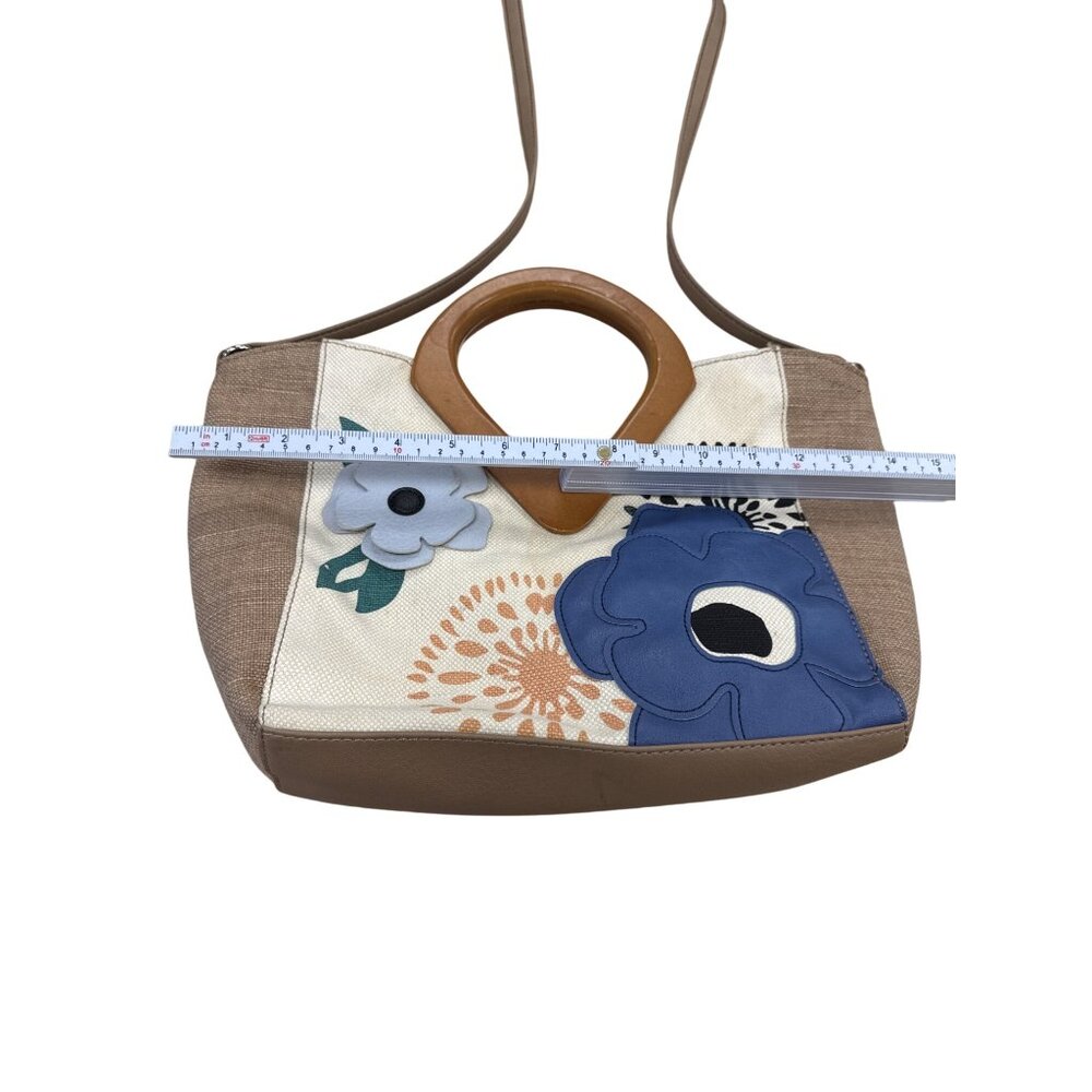 Relic Vintage Womens tan beige Canvas Floral Shoulder Bag SKU 7334 - Picture 7 of 16